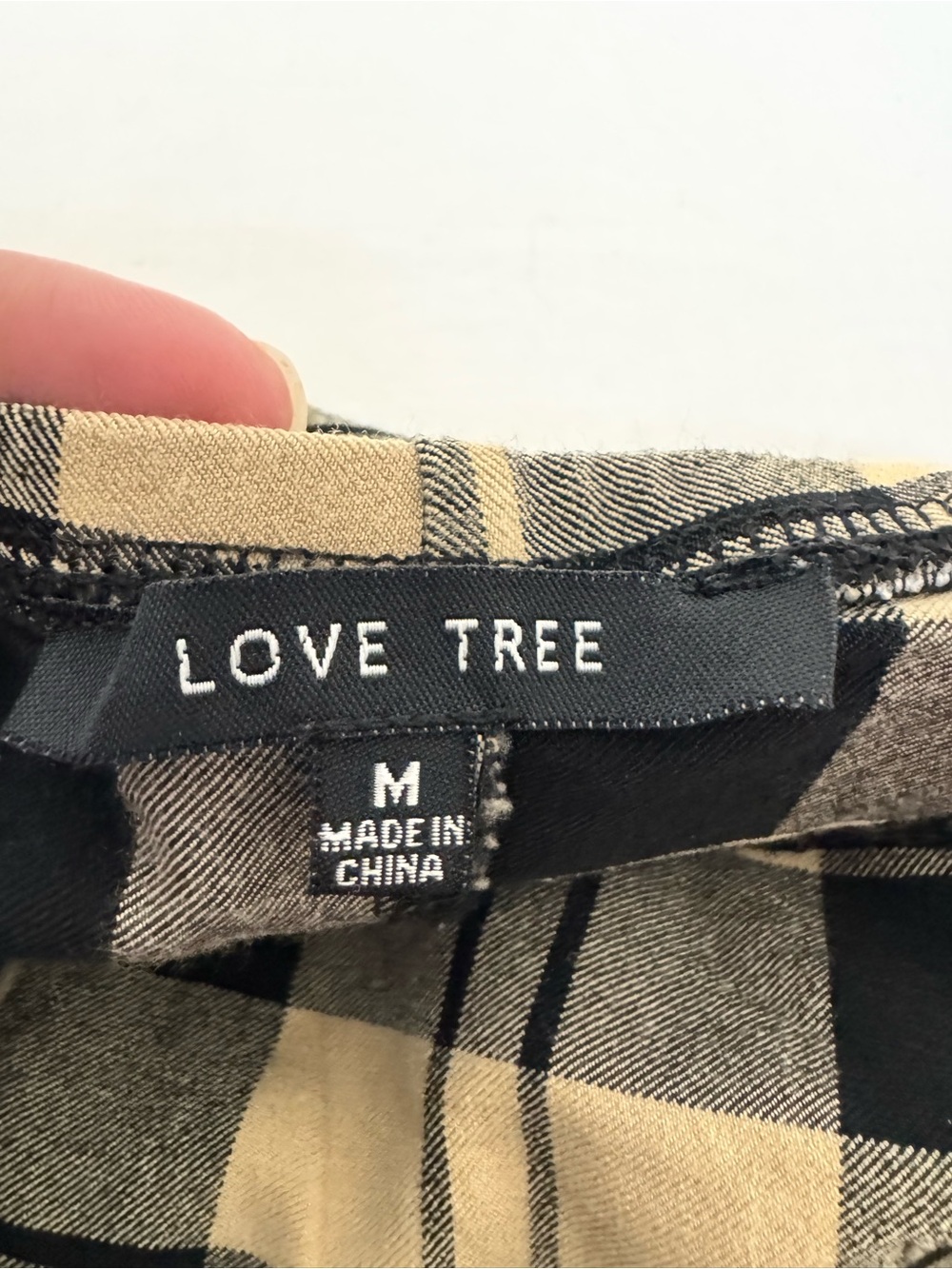 Love Tree Black & Cream Plaid Strappy Sheath Dress - Picture 2 of 3